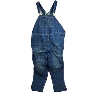 BOULDER CREEK Mens Denim Bib Overalls Sz 72x38 Big Jeans See Pictures For Tear